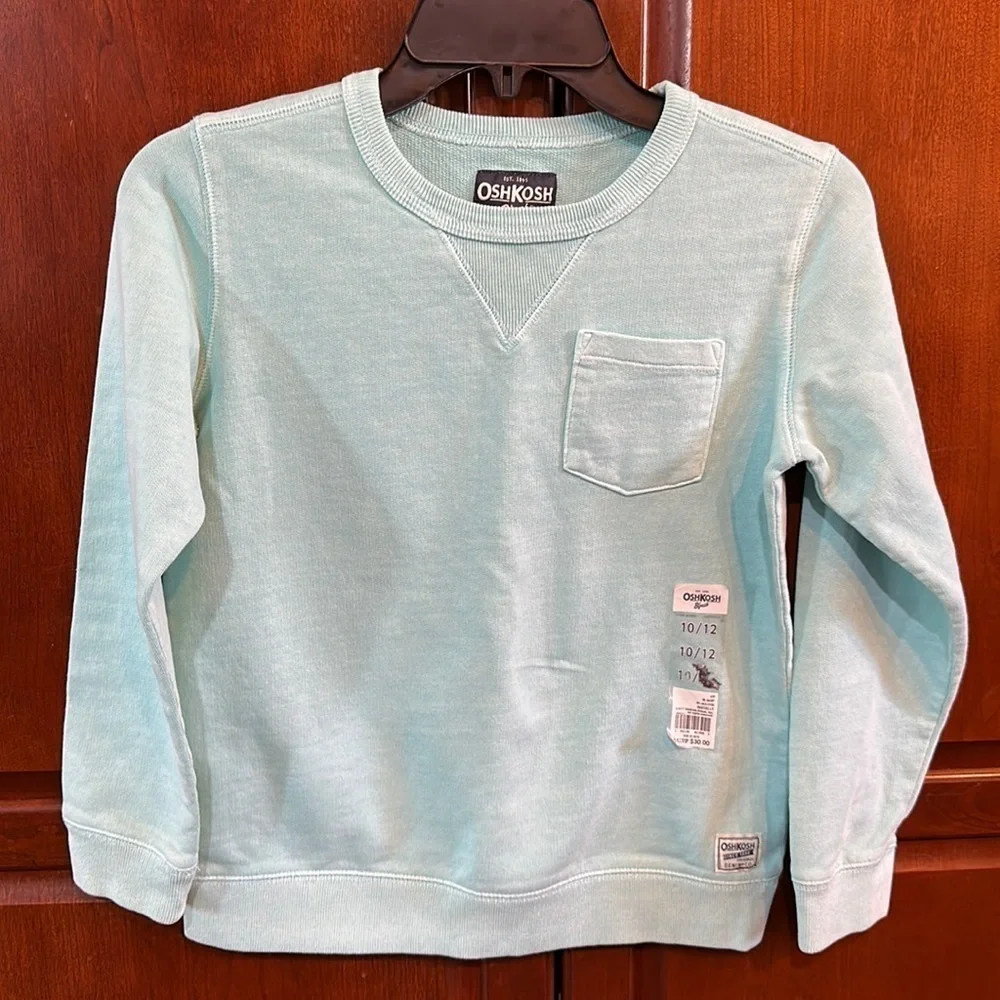 Never worn Oshkosh sweat shirt for boy size 10-12